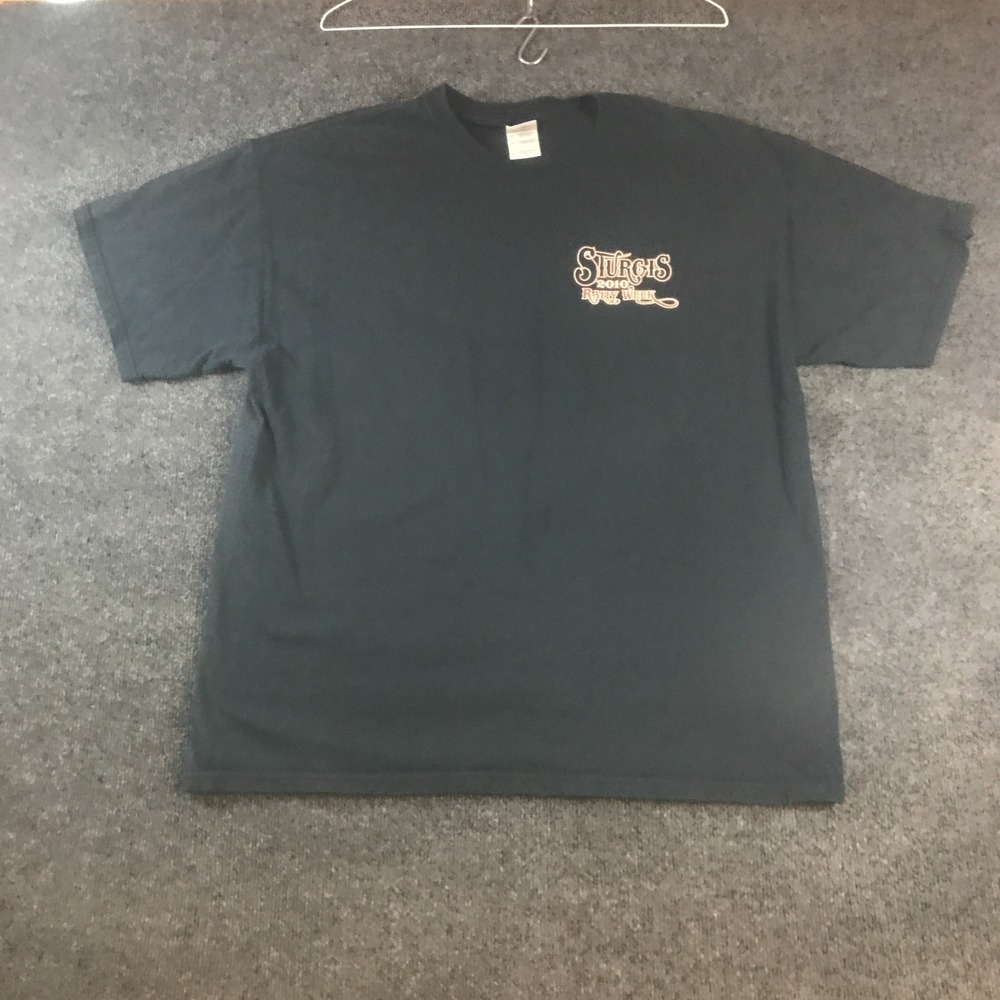 Gildan Sturgis 2010 70 Years Rally Week Black Hills SD Shirt Men XL Black Cotton